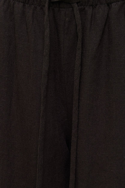 Dynamite Leo Linen Wide Leg Pants Brown