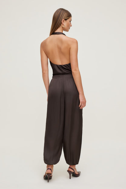 Dynamite Satin Balloon Pants Brown
