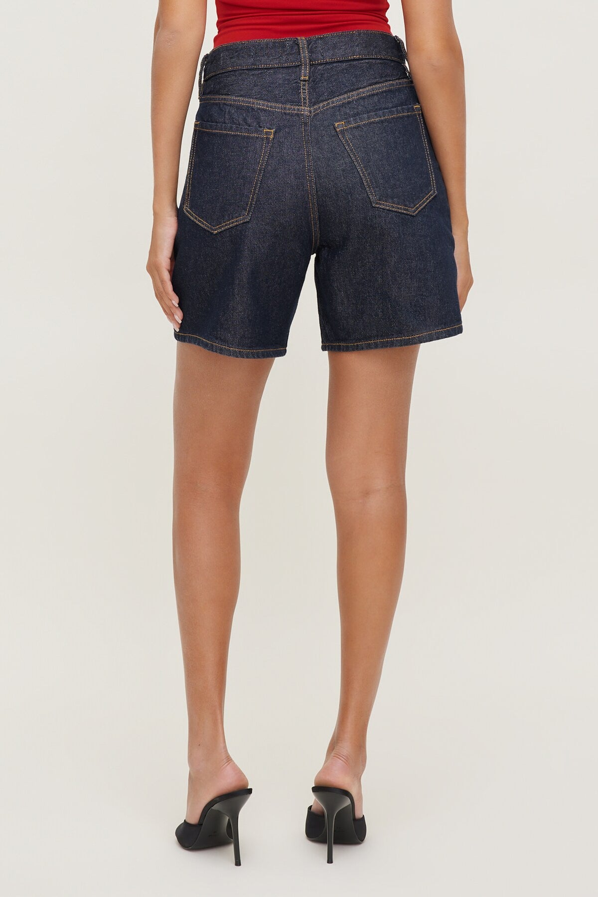 Dynamite Harper High Rise Jean Shorts Blue
