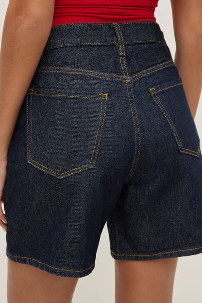Dynamite Harper High Rise Jean Shorts Blue
