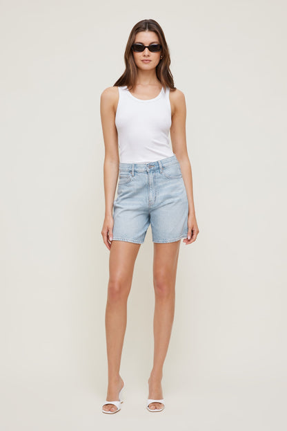 Dynamite Harper High Rise Jean Shorts Blue