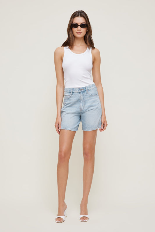 Dynamite Harper High Rise Jean Shorts Blue