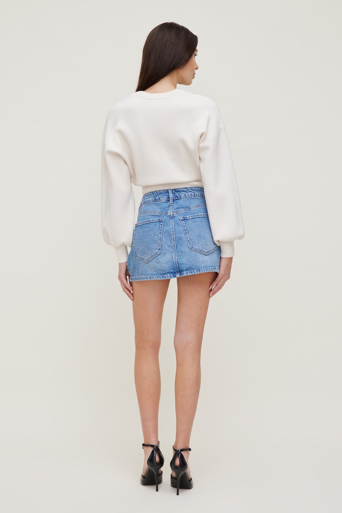 Dynamite Gia Mini Denim Skort Blue