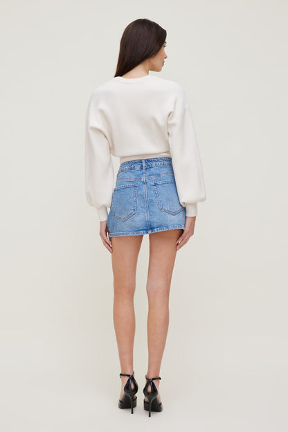 Dynamite Gia Mini Denim Skort Blue