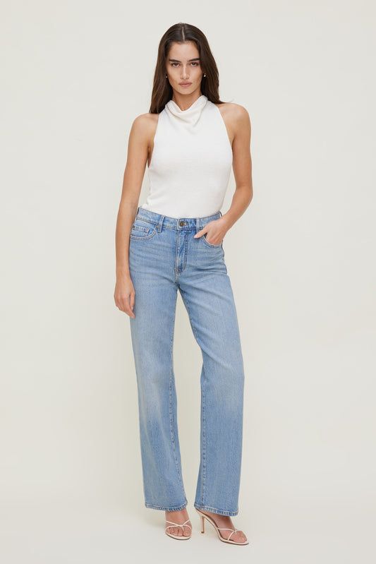Dynamite Heidi High Rise Wide Leg Jeans Blue