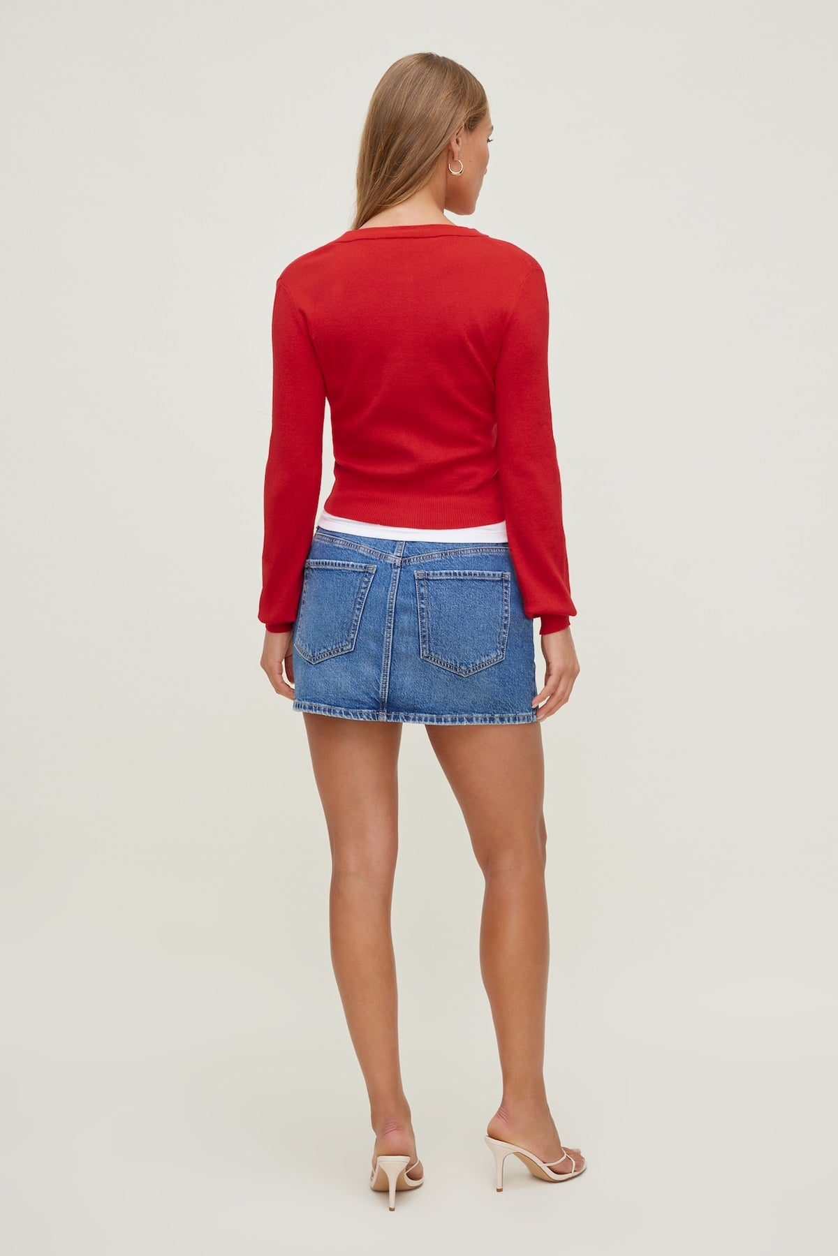 Dynamite Gia Mini Denim Skort Blue