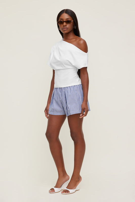 Dynamite Cotton High Rise Shorts Blue