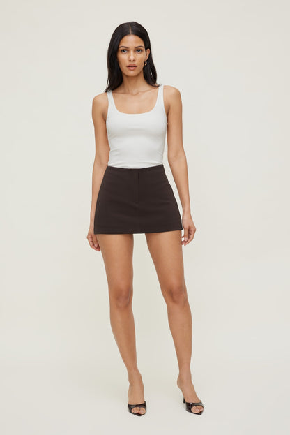 Dynamite Fitted Mini Skort Brown