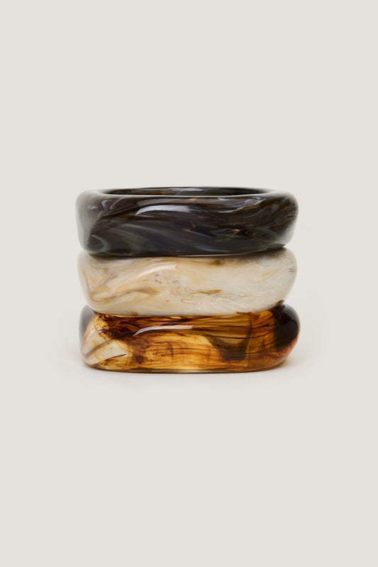 Dynamite 3-Pack Resin Bangles Brown