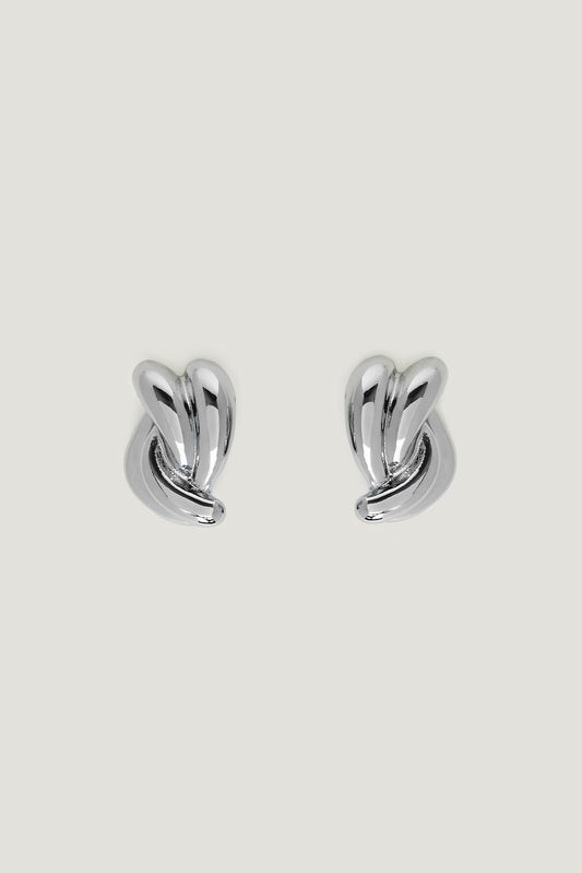 Dynamite Double Twist Earrings Gray