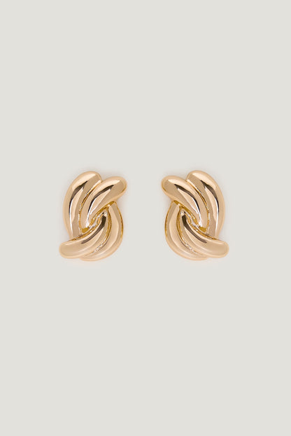 Dynamite Double Twist Earrings Yellow