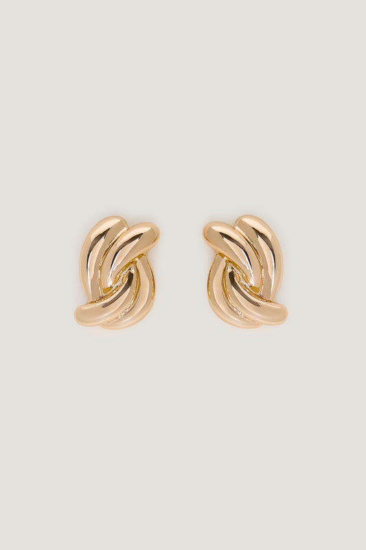 Dynamite Double Twist Earrings Yellow