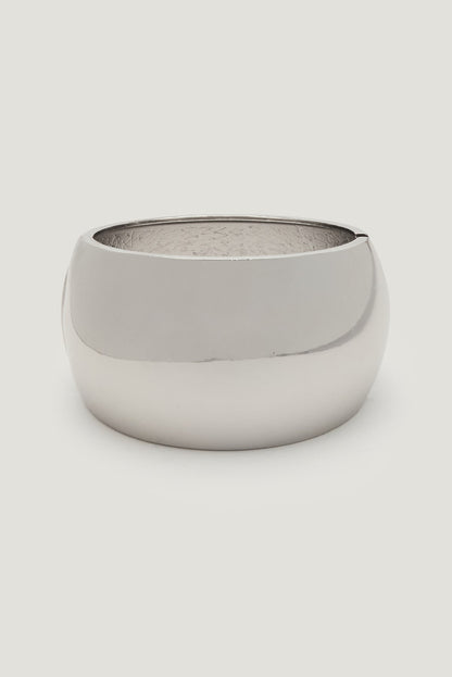 Dynamite Oversized Chunky Snap Bangle Bracelet Gray
