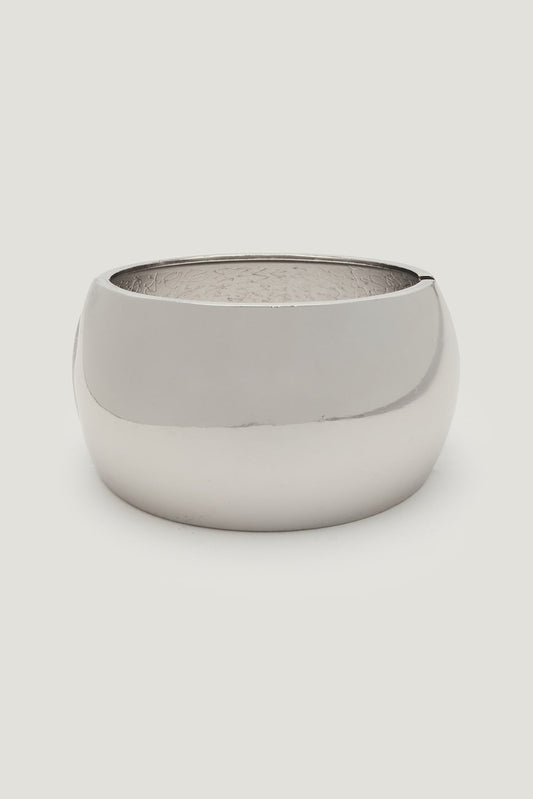 Dynamite Oversized Chunky Snap Bangle Bracelet Gray