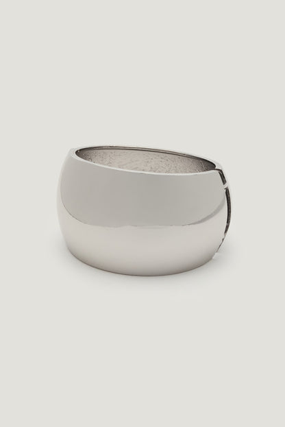 Dynamite Oversized Chunky Snap Bangle Bracelet Gray