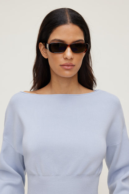Dynamite LE SPECS | Unreal Rectangular Sunglasses Brown