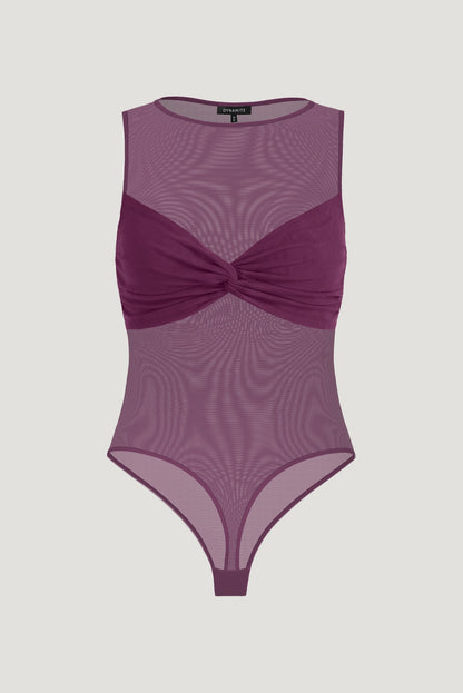 Dynamite Kai Sheer Mesh Bodysuit PURPLE