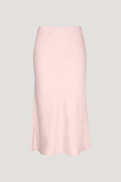 Dynamite Delila Satin Midi Skirt Pink