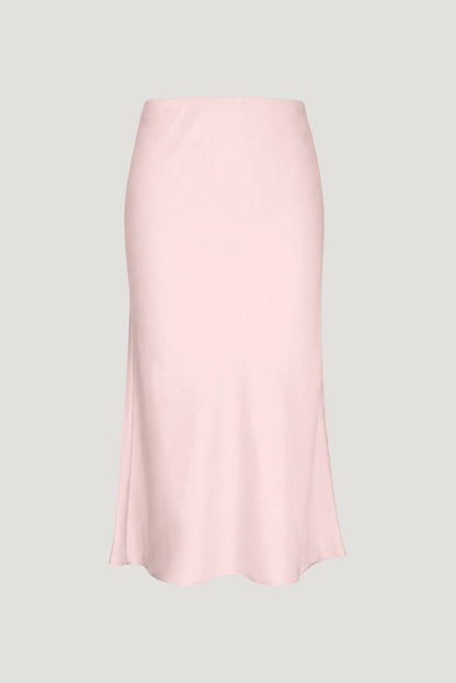 Dynamite Delila Satin Midi Skirt Pink