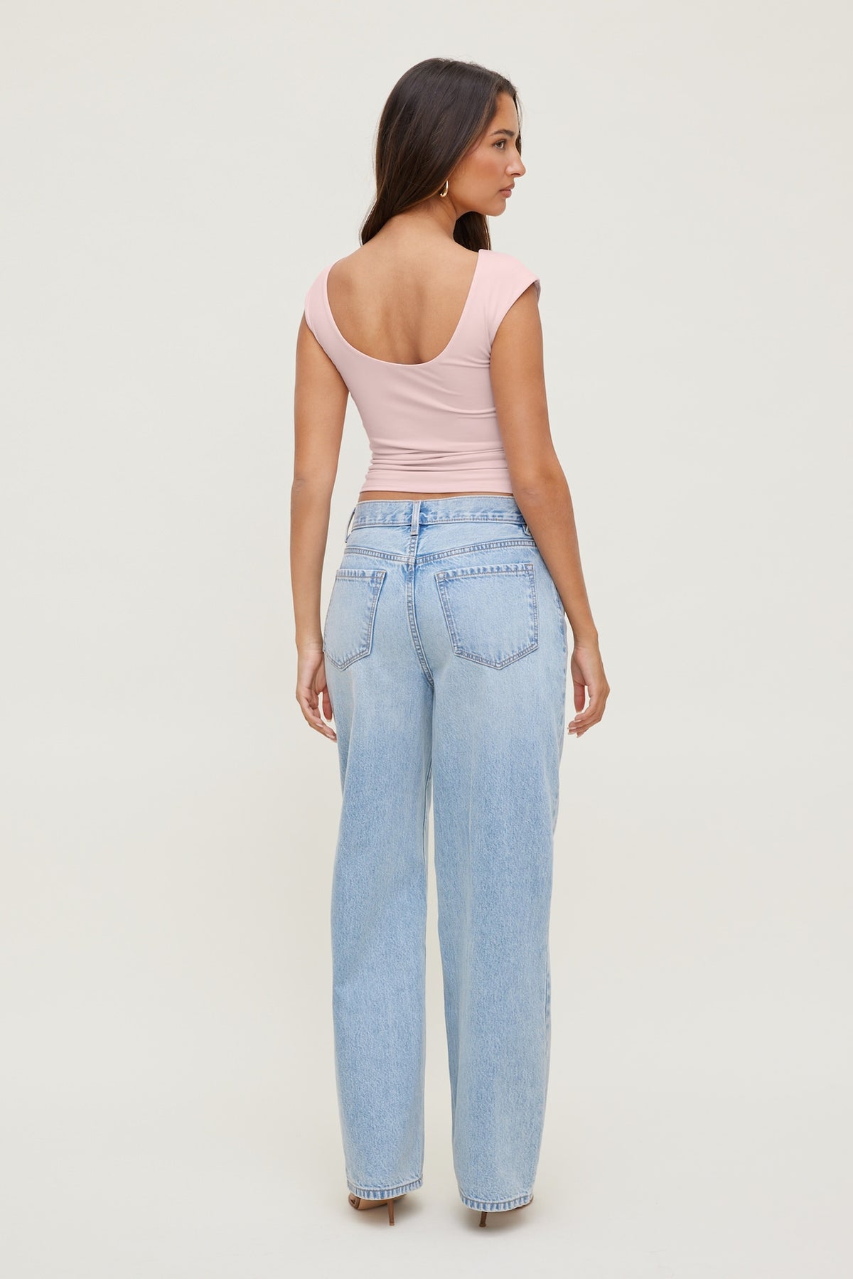 Dynamite Sculpt Cap Sleeve T Shirt Pink