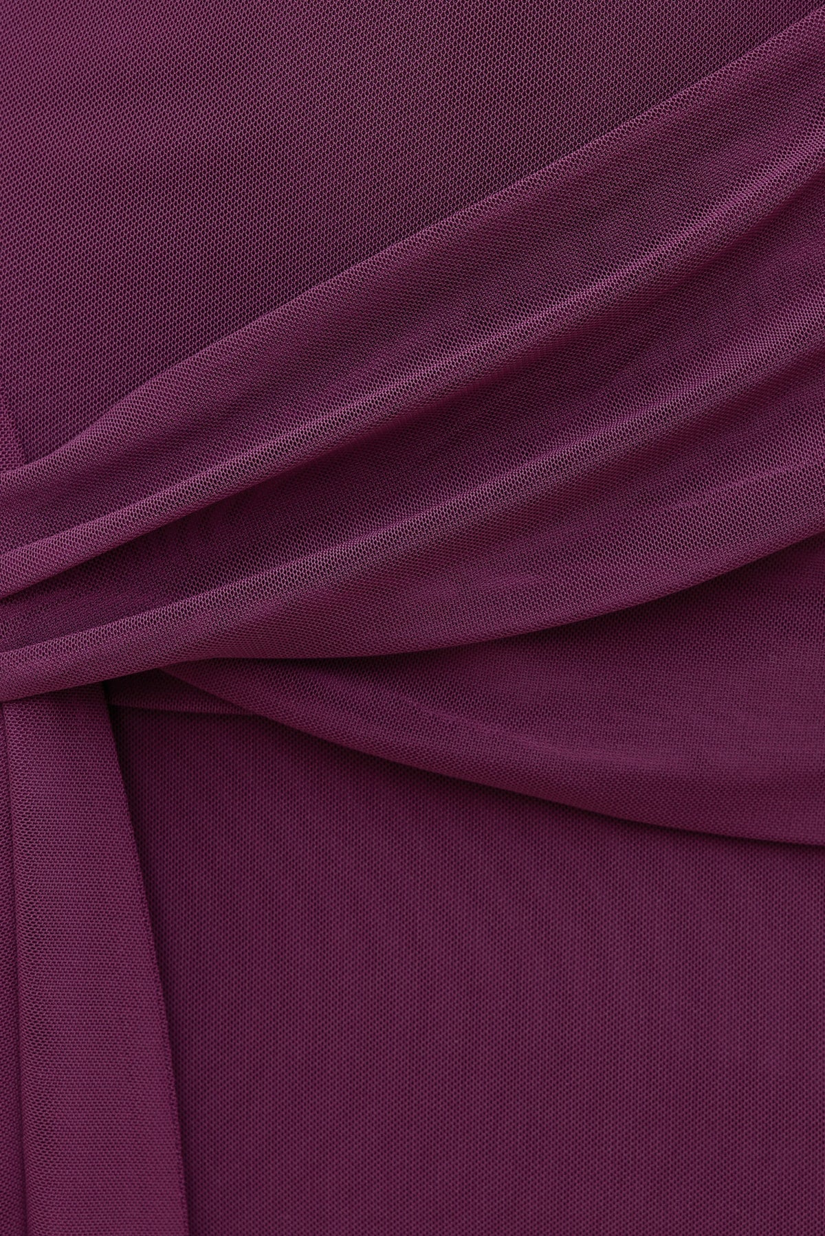 Dynamite Scarlet Draped Mesh Maxi Dress PURPLE