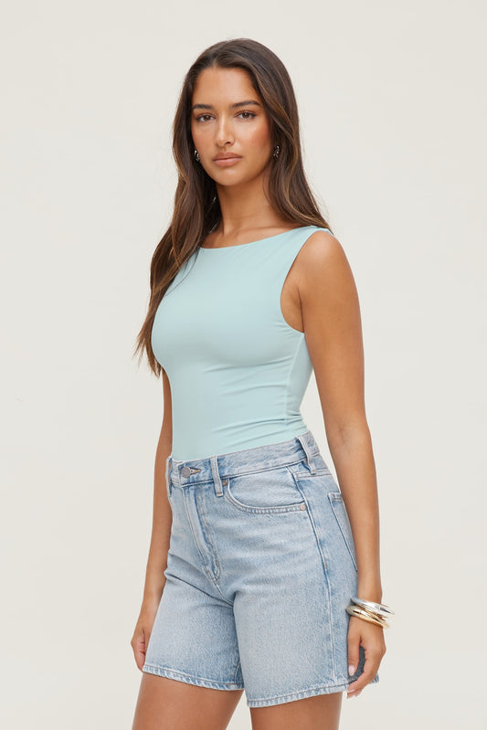 Dynamite Nola Sculpt Tank Top Blue