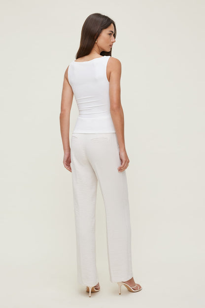 Dynamite Camelia Airflow Clean Straight Leg Pants Beige