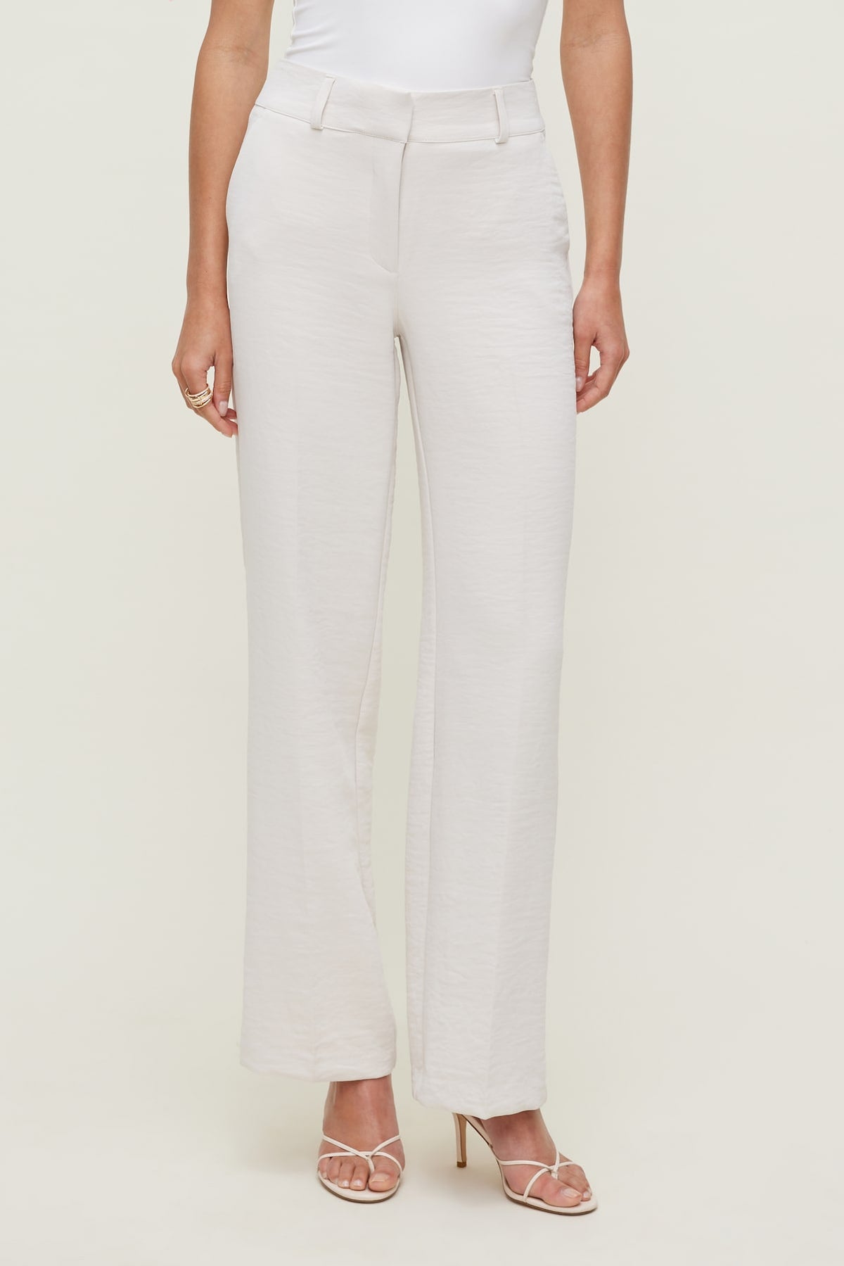 Dynamite Camelia Airflow Clean Straight Leg Pants Beige