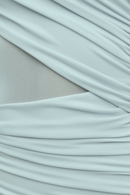 Dynamite Sculpt Draped Mini Dress Blue