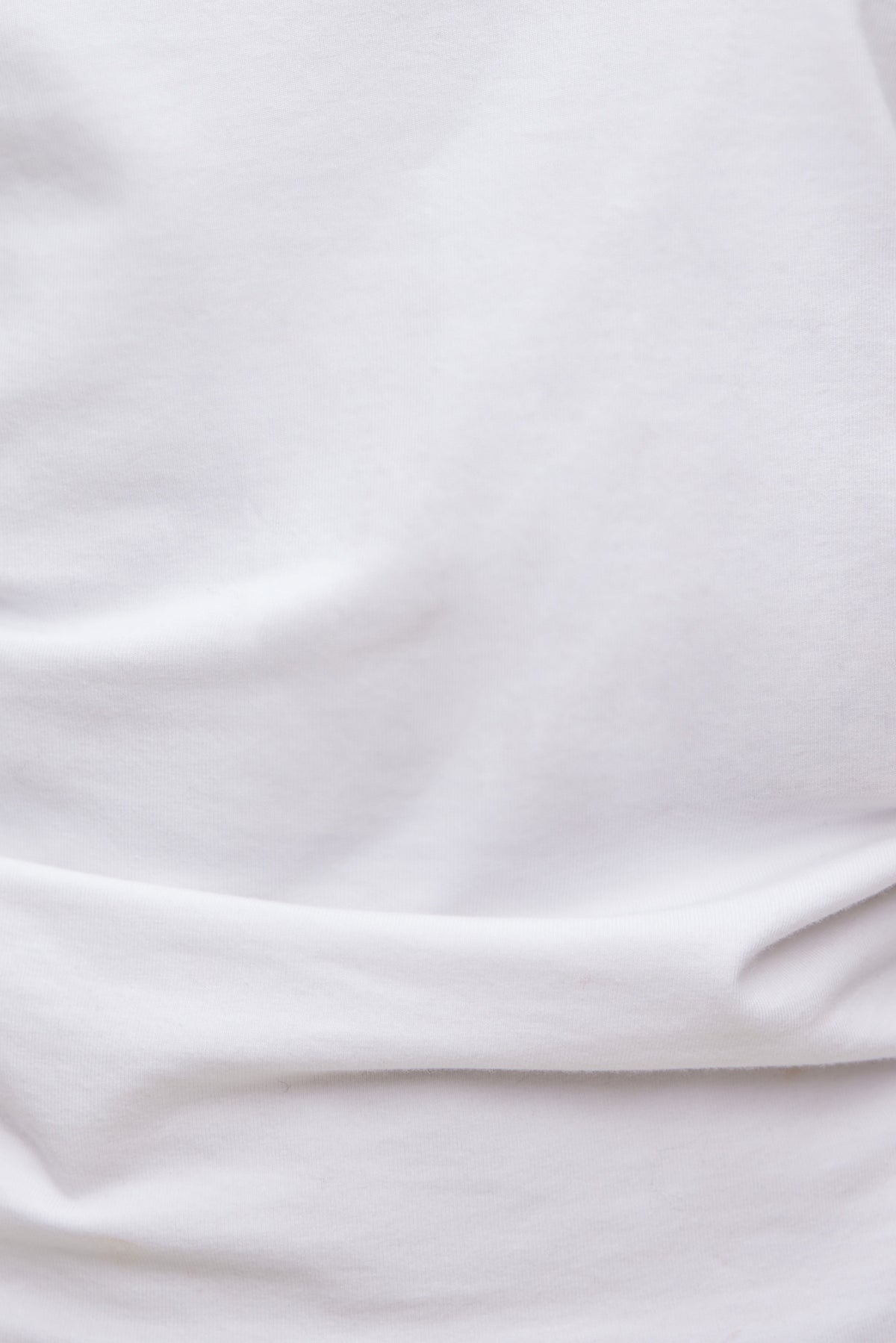 Dynamite Andrea Shirred Cotton Spandex T Shirt White