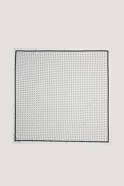 Dynamite Polka Dot Oversized Square Scarf White
