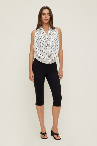 Dynamite Polka Dot Oversized Square Scarf White