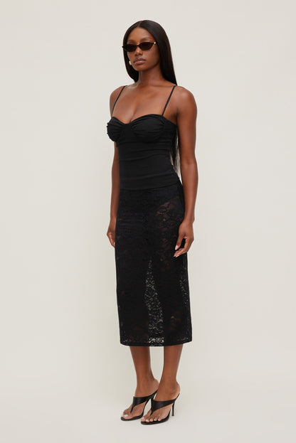 Dynamite Monet Mesh Top Black