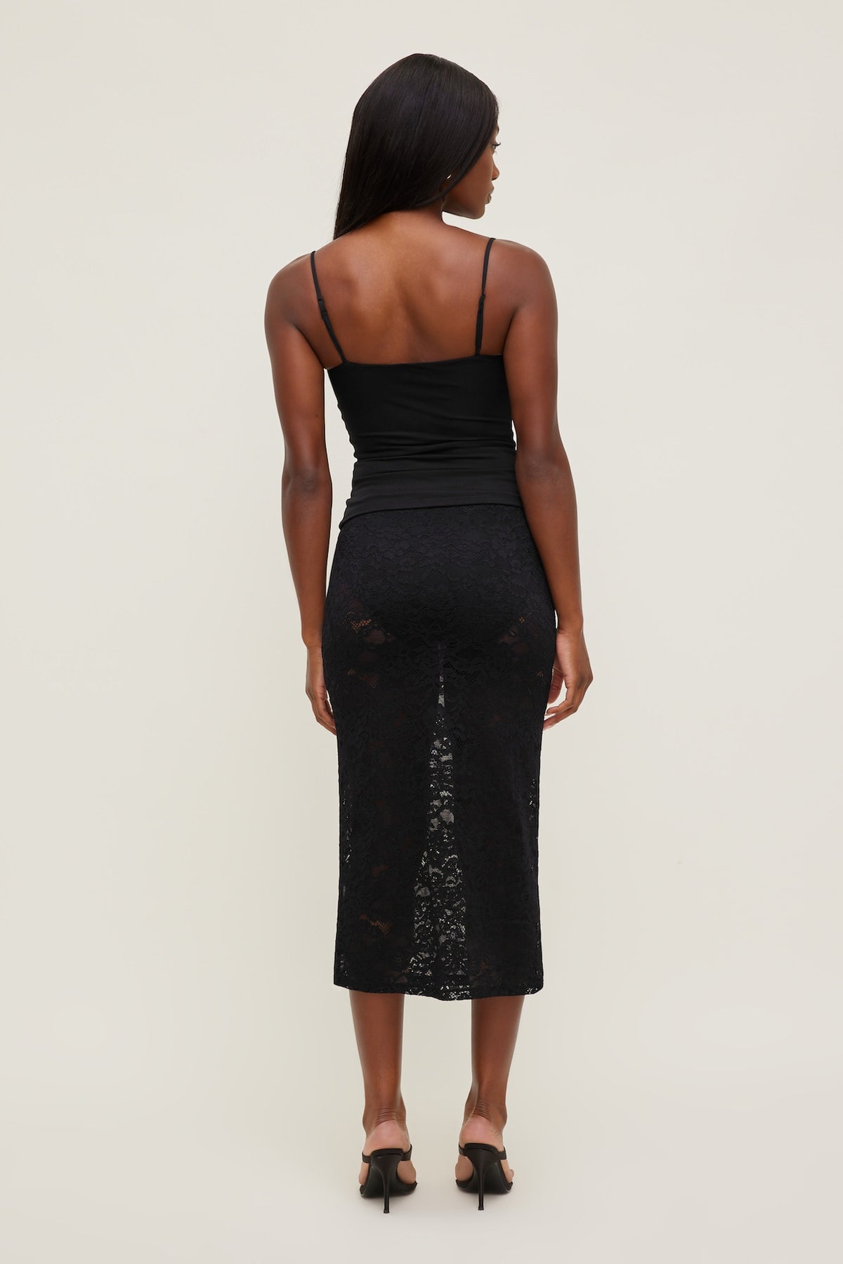 Dynamite Monet Mesh Top Black