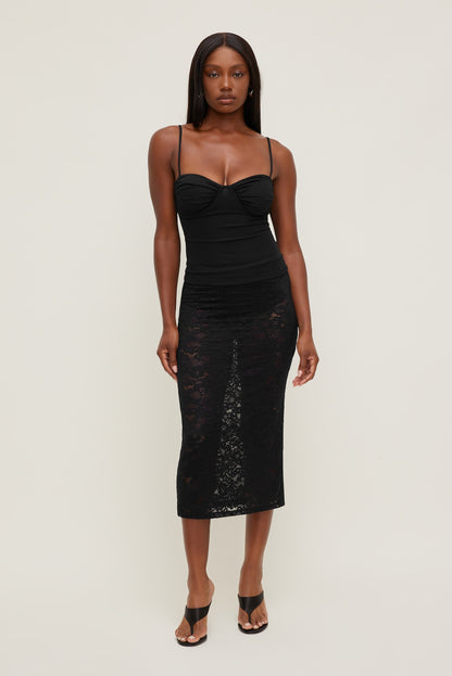 Dynamite Monet Mesh Top Black