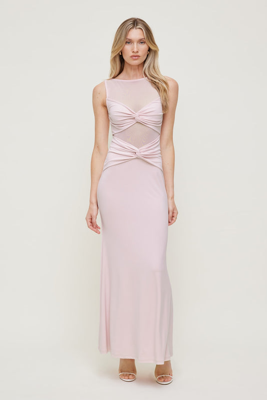 Dynamite Sculpt Twisted Maxi Dress Pink