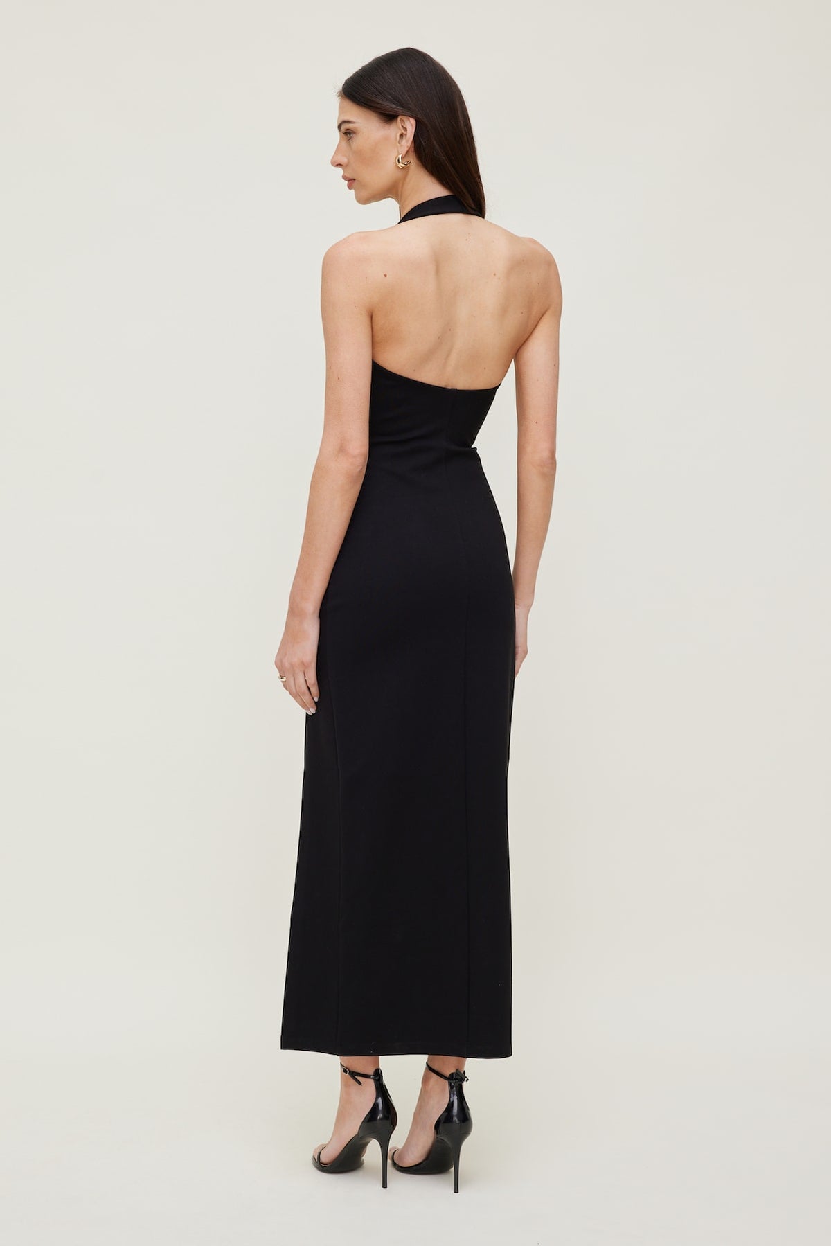 Dynamite Miya Ponte Maxi Dress Black