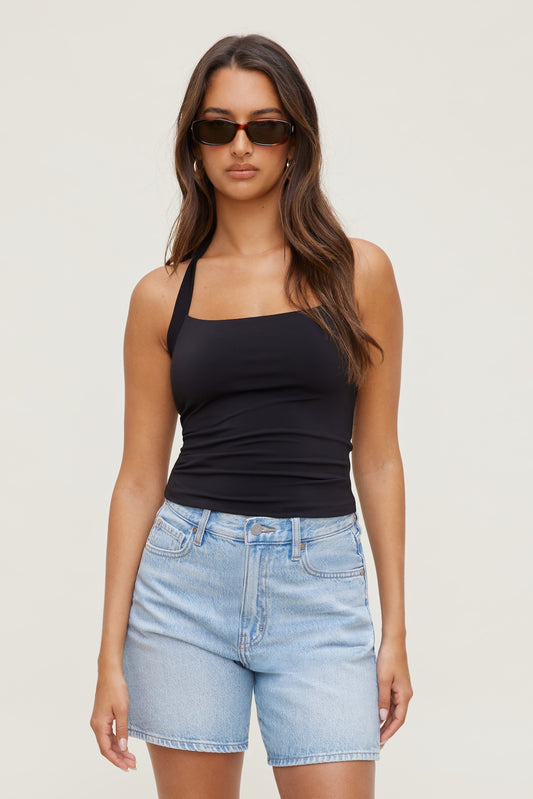 Dynamite Sculpt Halter Top Black
