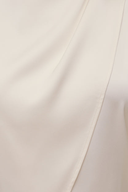 Dynamite Ella Layered Satin Blouse Beige