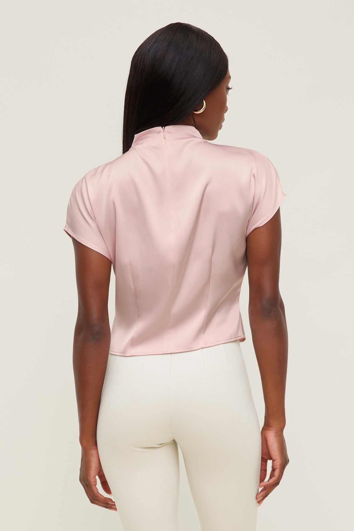 Dynamite Ella Layered Satin Blouse Pink