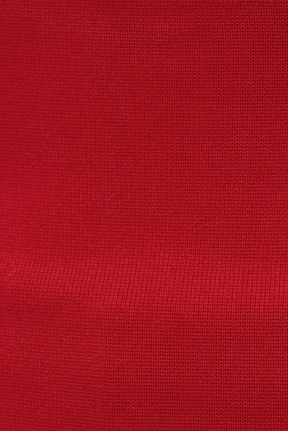 Dynamite Scallop Trim Sweater Halter Top RED