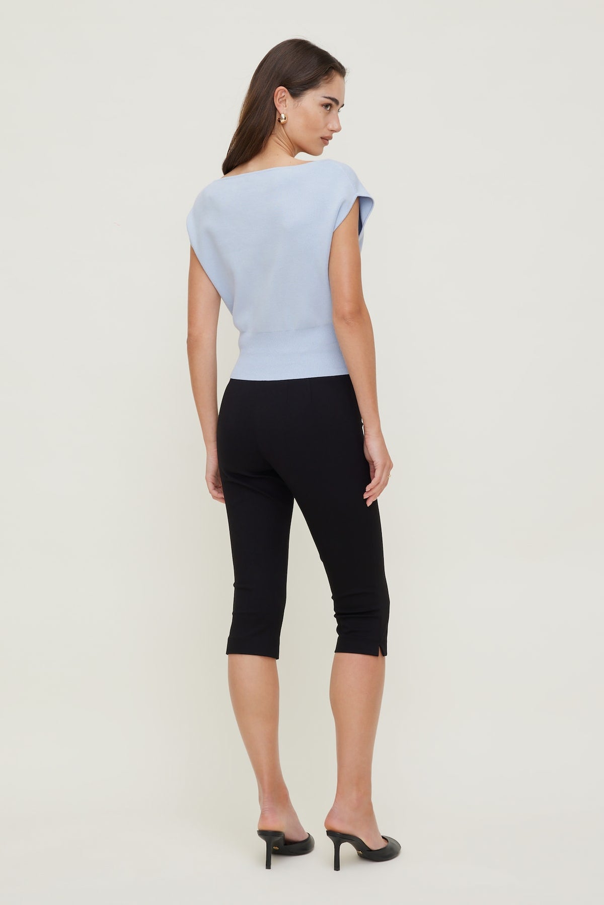 Dynamite Aria Boat Neck Sweater  Blue