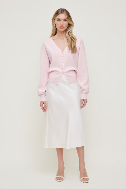 Dynamite V Neck Cardigan Pink