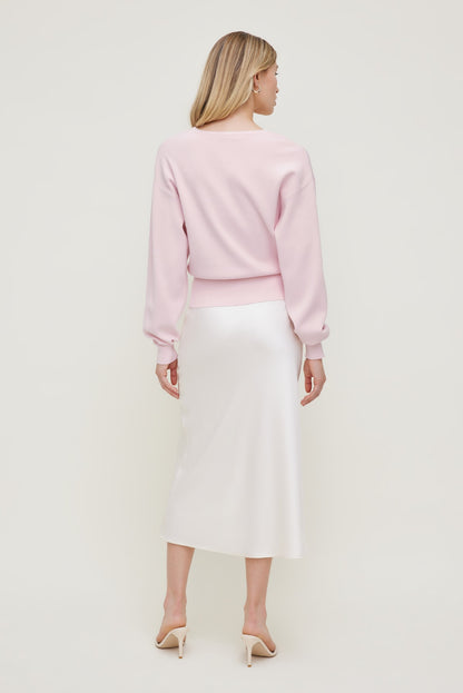 Dynamite V Neck Cardigan Pink