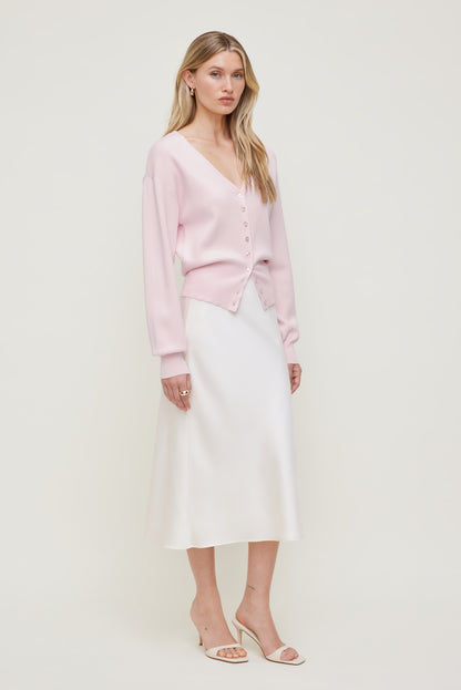 Dynamite V Neck Cardigan Pink