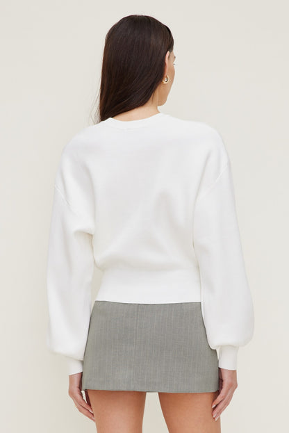 Dynamite Bea Crewneck Sweater White