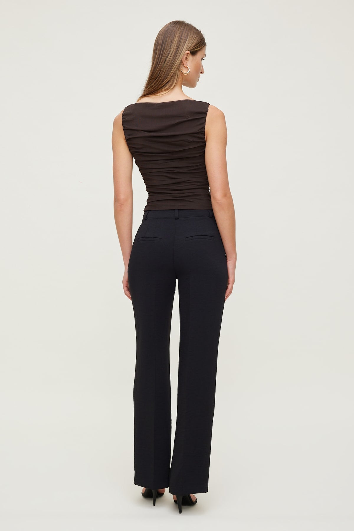 Dynamite Camelia Airflow Clean Straight Leg Pants Black
