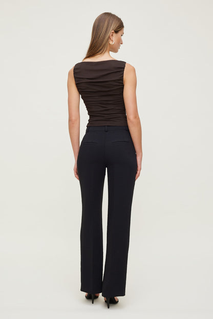 Dynamite Camelia Airflow Clean Straight Leg Pants Black