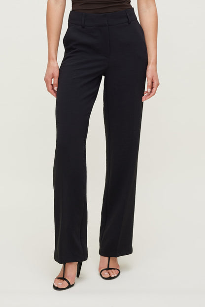 Dynamite Camelia Airflow Clean Straight Leg Pants Black