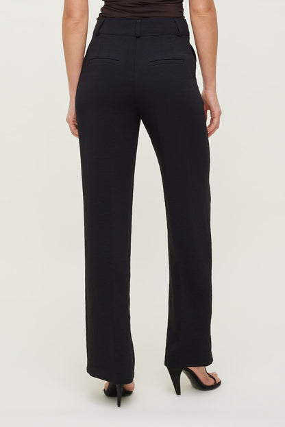 Dynamite Camelia Airflow Clean Straight Leg Pants Black